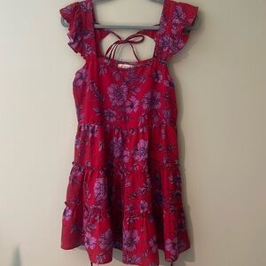 Red Floral Dress Size Medium